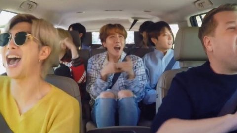 BTS invade aula de dança com James Corden no Carpool Karaoke. Confira!